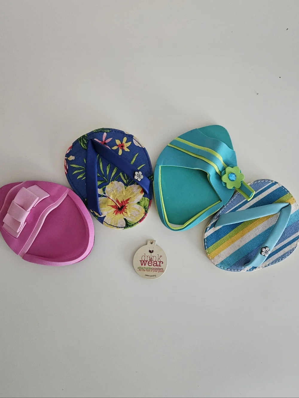 DRINKWEAR 4-Piece Flip Flop Coaster Set